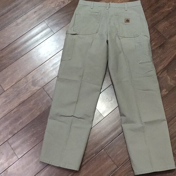 Carhartt Loose Straight Dungaree Fit Canvas Pants 34x32 - Picture 1 of 5